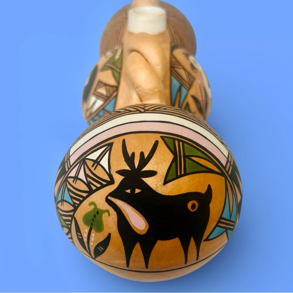 Native‎ American Acoma Pueblo Triple Canteen Polychrome Yolanda Trujillo Signed - Picture 4 of 15